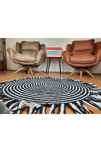 Jutien Decorative Jute Rug Mat 120x120cm