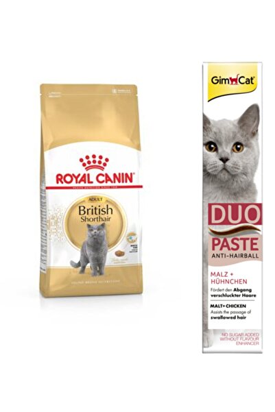 Royal Canin British Shorthair Yetişkin Kedi Maması 2 Kg + Gimcat Duo Paste Ta...