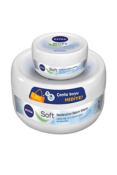 NIVEA Soft Nemlendirici Bakım Kremi 200ml + Çanta Boyu Hediyeli