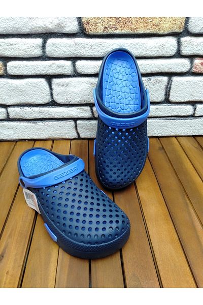 GEZER Men's Navy Blue Anatomical Crocs Nurse Doctor Hospital Cook Work Sabo Slippers