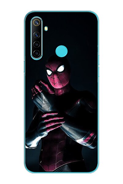 Spoyi Örümcek Adam Tasarım Süper Şeffaf Silikon Telefon Kılıfı Oppo Realmi 6i