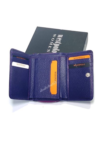 DodoButik Women's Purple Genuine Leather Wallet