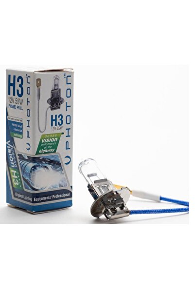 Photon H3 Halojen Far Ampülü %30 Daha Fazla Işık Uzun Ömürlü