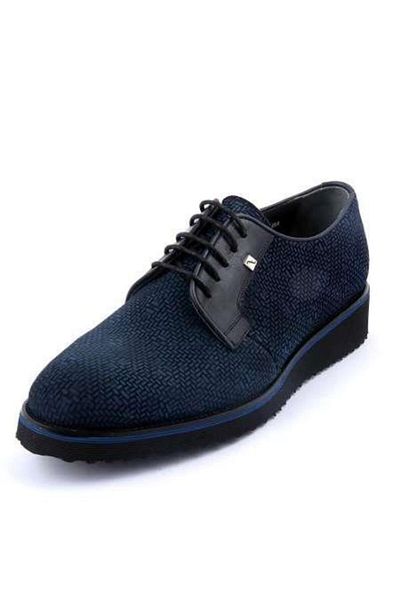 Fosco Men's Navy Blue Nubuck Casual Shoes