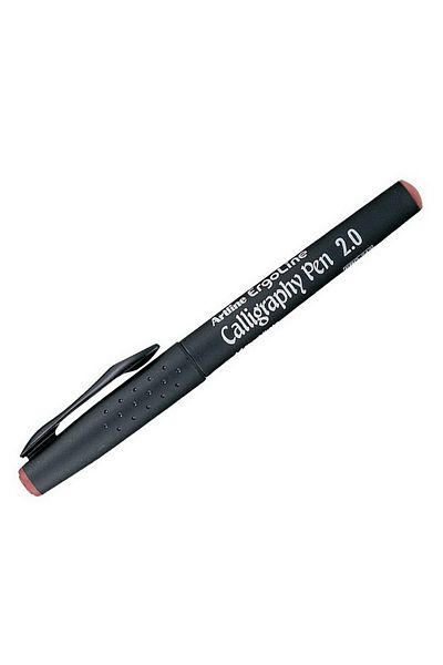 artline Brown Ergoline Calligraphy Pen 2.0 mm Sepia