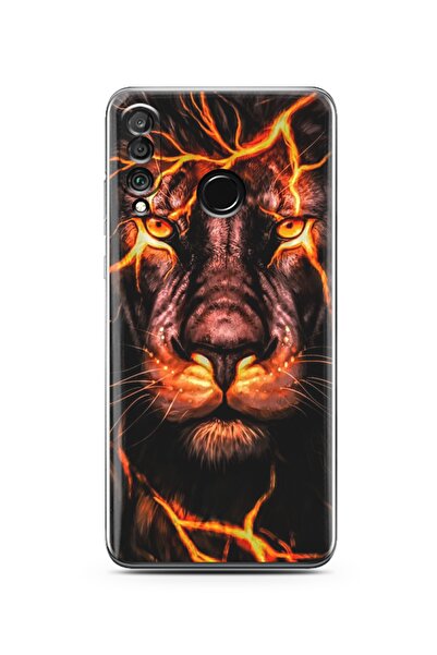 Spoyi Aslan Neon Tasarım Süper Şeffaf Silikon Telefon Kılıfı Huawei P30 Lite