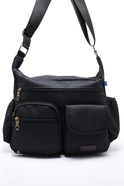 JANVIER Geanta Messenger cu curea de umar neagra
