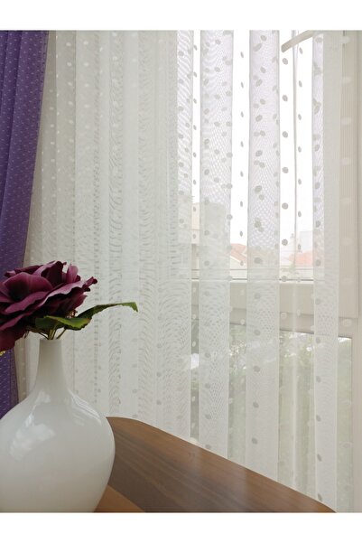 Esse Home Puantiyeli Dantel Tül Perde, 450x260, Seyrek Pile, 1/2