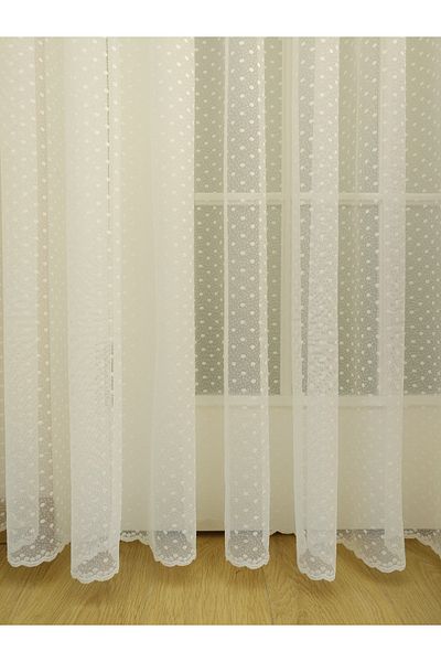 Esse Home Polka Dot Lace Tulle Curtain, 350x250, Tight Pleat, 1/3