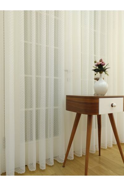 Esse Home Puantiyeli Dantel Tül Perde, 350x250, Sık Pile, 1/3