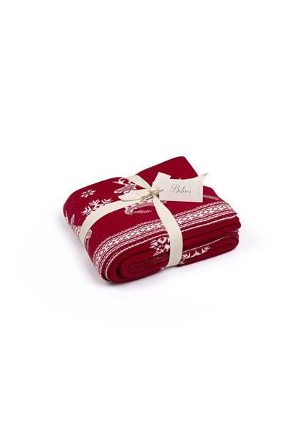Betires Home Knitted Sofa Shawl Red