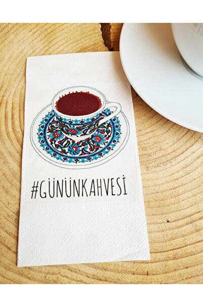 PEKSHOP Sunum Peçetesi - Günün Kahvesi Yazılı Kahve Sunum Peçetesi