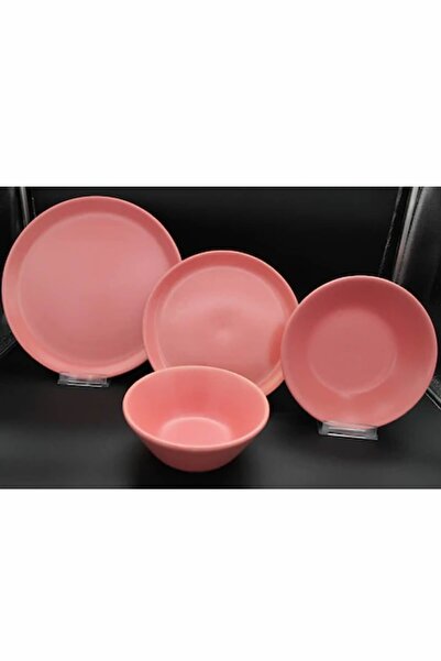 Tutku Hitit 16 Parça Pembe Yemek Takımı
