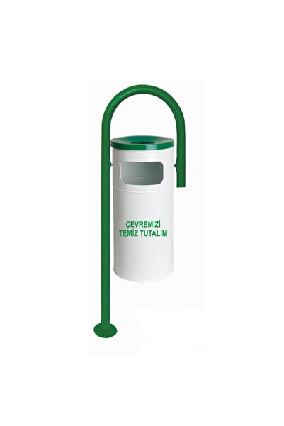 Avrupa Tedarik Bahçe Tipi Çöp Kovası Çengel Tip Boyalı 34 Litre