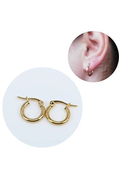 Bylin Takı حلق ذهبي دائري من الفولاذ - 1 سم