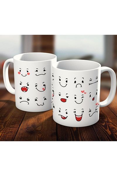 Biz Dijital White Minnoş Smileys Mug