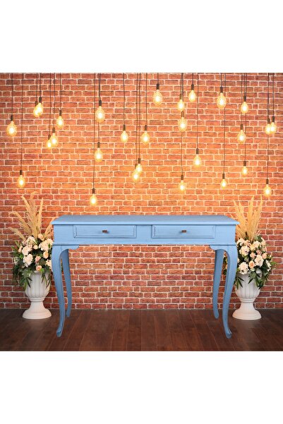 ROYS AHŞAP Açık Mavi Ahşap Eskitme Dresuar 2001