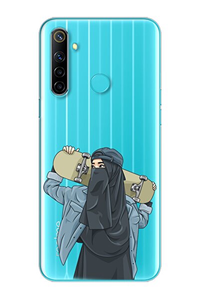 Spoyi Kaykay Kız Tasarım Süper Şeffaf Silikon Telefon Kılıfı Oppo Realmi 6i