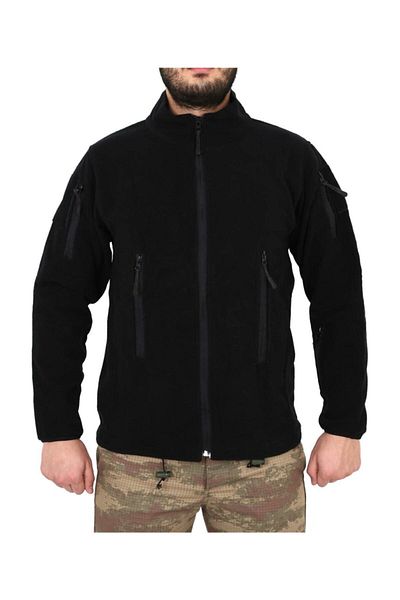 Asker Kolisi Cardigan din lână neagră - Vestă cardigan tactică militară