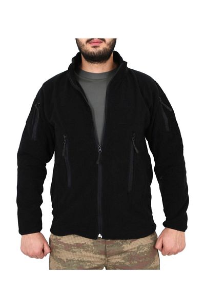 Asker Kolisi Cardigan din lână neagră - Vestă cardigan tactică militară