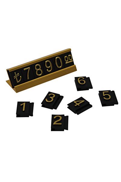 STAND MARKET حامل ملصقات معدني ذهبي