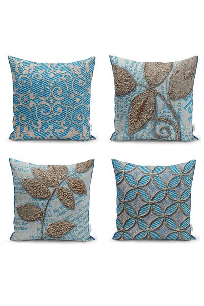 Realhomes 4-Piece Digital Printed Special Design Decorative Pillow Cushion Cover