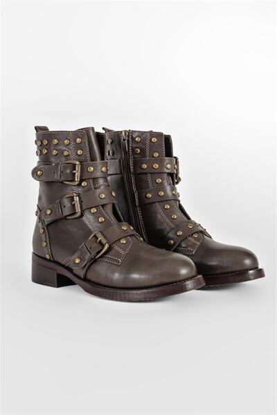 Shoes & More New Kımx Kahve Deri Bot