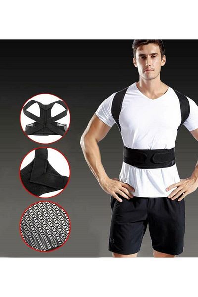ZEYZEN Unisex Black Upright Posture Apparatus Double Underwire Corset that Enables Standing Upright Spine Waist Back Corset