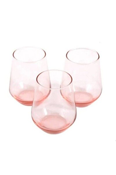 Paşabahçe 41536 Allegra Cam Su Bardak 6 Adet Pembe Meşrubat Bardağı