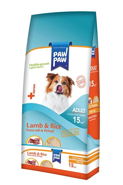 Paw Paw Kuzu Etli Ve Pirinçli Yetişkin Köpek Maması 15 kg