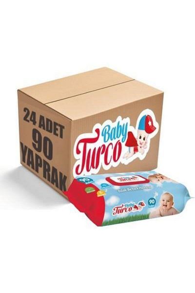 Baby Turco مناديل مبللة - مناديل مبللة 24 × 90 قطعة بغطاء 2160 ورقة