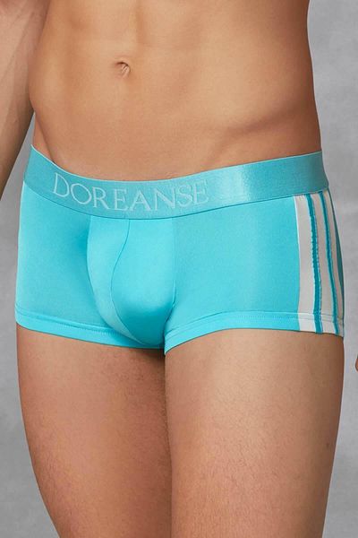 Doreanse Men's Turquoise Polyamide Mini Ankle Boxer 1589