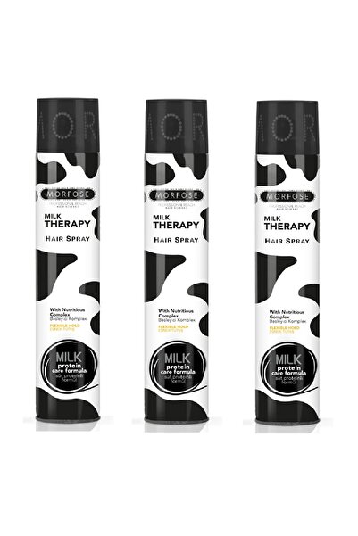 Morfose (3'lü Set) Milk Therapy Saç Spreyi Esnek Tutuş 300ml