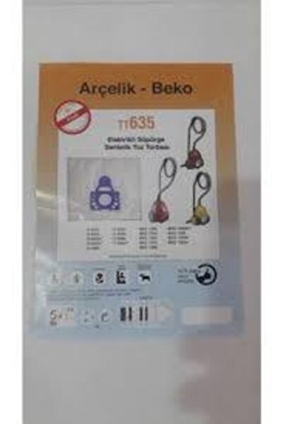 Arçelik Beko Tt635 - 5 τεμάχια ηλεκτρικές συνθετικές σακούλες σκόνης, κατάλλη...