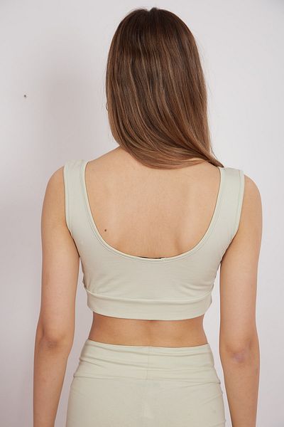 Eazy Co Basic γυναικείο Ατλάζια Πράσινη Crop Σαμαρίνα