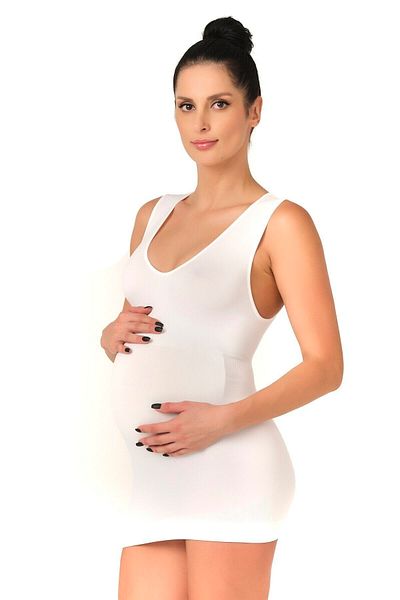 Emay Tricou alb pentru femei, fără cusături, pentru gravidă 5200