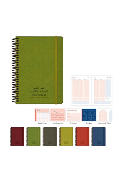 Gıpta Akademik Ajanda Eylül 2020 - Ocak 2022 Termo Deri Kapak Plastik 17x24 Cm.