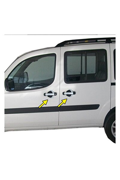 BLUEOTO Fiat Doblo Uyumlu Kapı Kolu Krom ( 2000-2008 ) Paslanmaz Çelik 12 Parça
