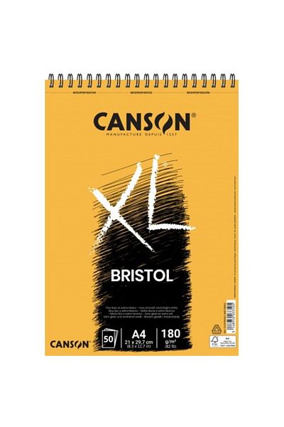 Canson Xl Bristol Pad Spiral Bristol Marker Drawing Pad Block 180 GrA4 50 Sheets