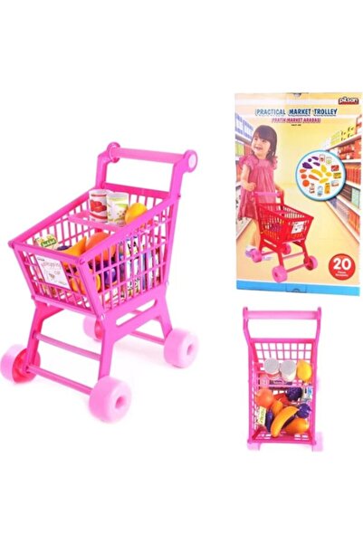 PİLSAN Pratik Market Arabası Meyve Ve Sebzeler (pembe)