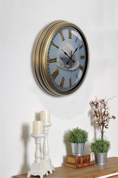 Kasva Concept 40 cm Antique Metal Construction Wall Clock