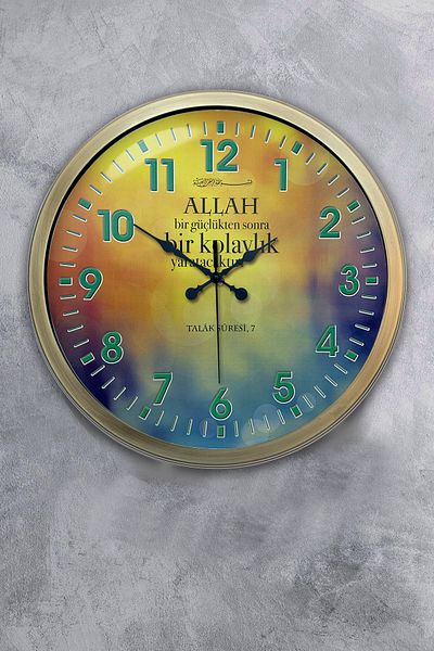 Kasva Concept 36 cm Tumbled Metal Verse Smoke Wall Clock