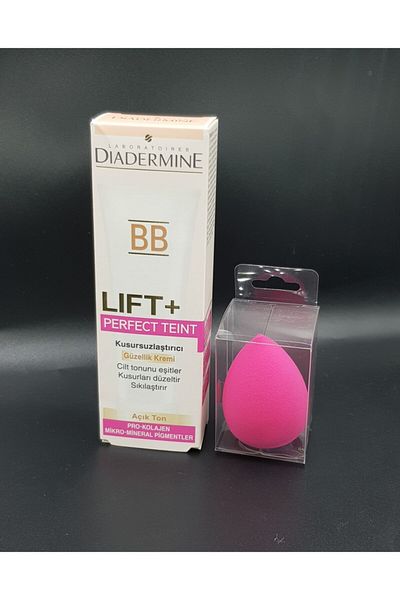 Diadermine Bb Tube Cream - Lift+ Light Tone 50 ml + Makeup Sponge