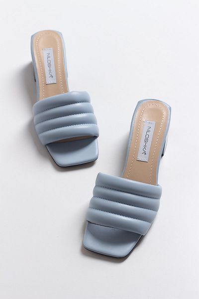 Niloshka Papuci de damă Baby Blue Puffy