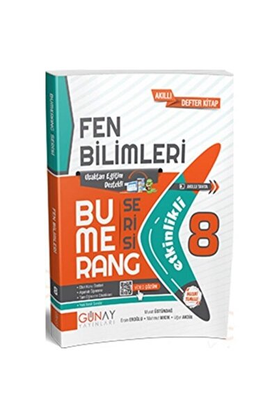Günay Yayıncılık 8. Sınıf Fen Bilimleri Etkinlikli Bumerang Serisi Akıllı Def...