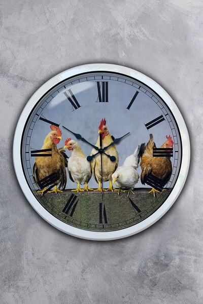 Platin Saat هدية ساعة حائط معدنية بيضاء مقاس 40 سم