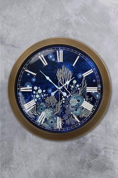 Kasva Concept Gift 36 cm Antique Metal Design Wall Clock