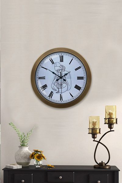 Kasva Concept Gift 36 cm Antique Metal Mevlana Wall Clock