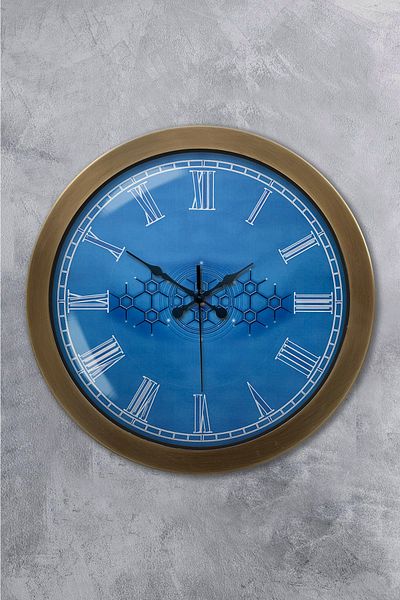 Kasva Concept Gift 36 cm Antique Metal Plane Tree Wall Clock