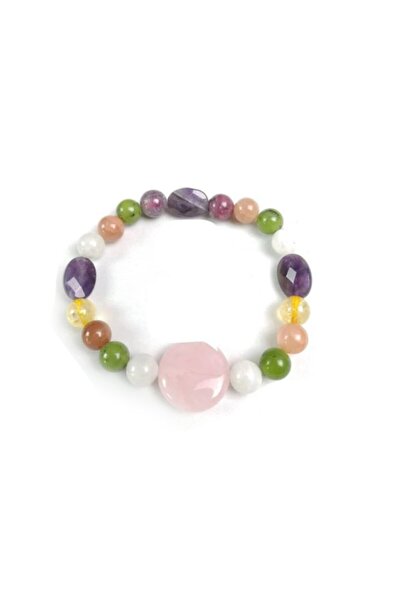 OSMANLI DOĞAL TAŞ الجمشت المعتمد وحجر هاوسون - سوار الكوارتز الوردي والتورمال...